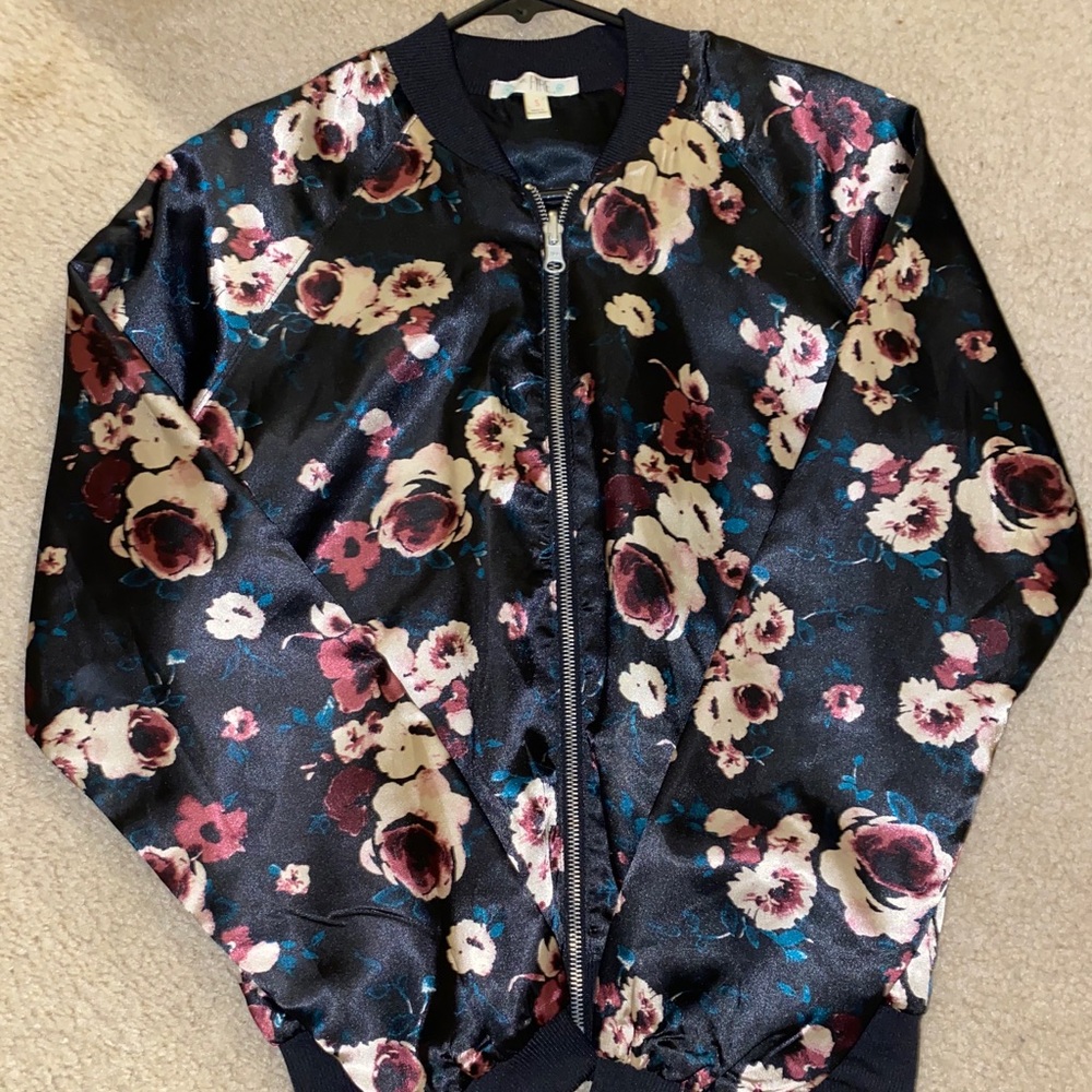 Floral bomber jacket